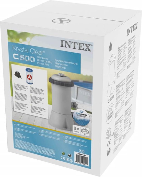 Intex C600 Cartridge Filter Pump 12 Volt 600 gal./hr. - Intex