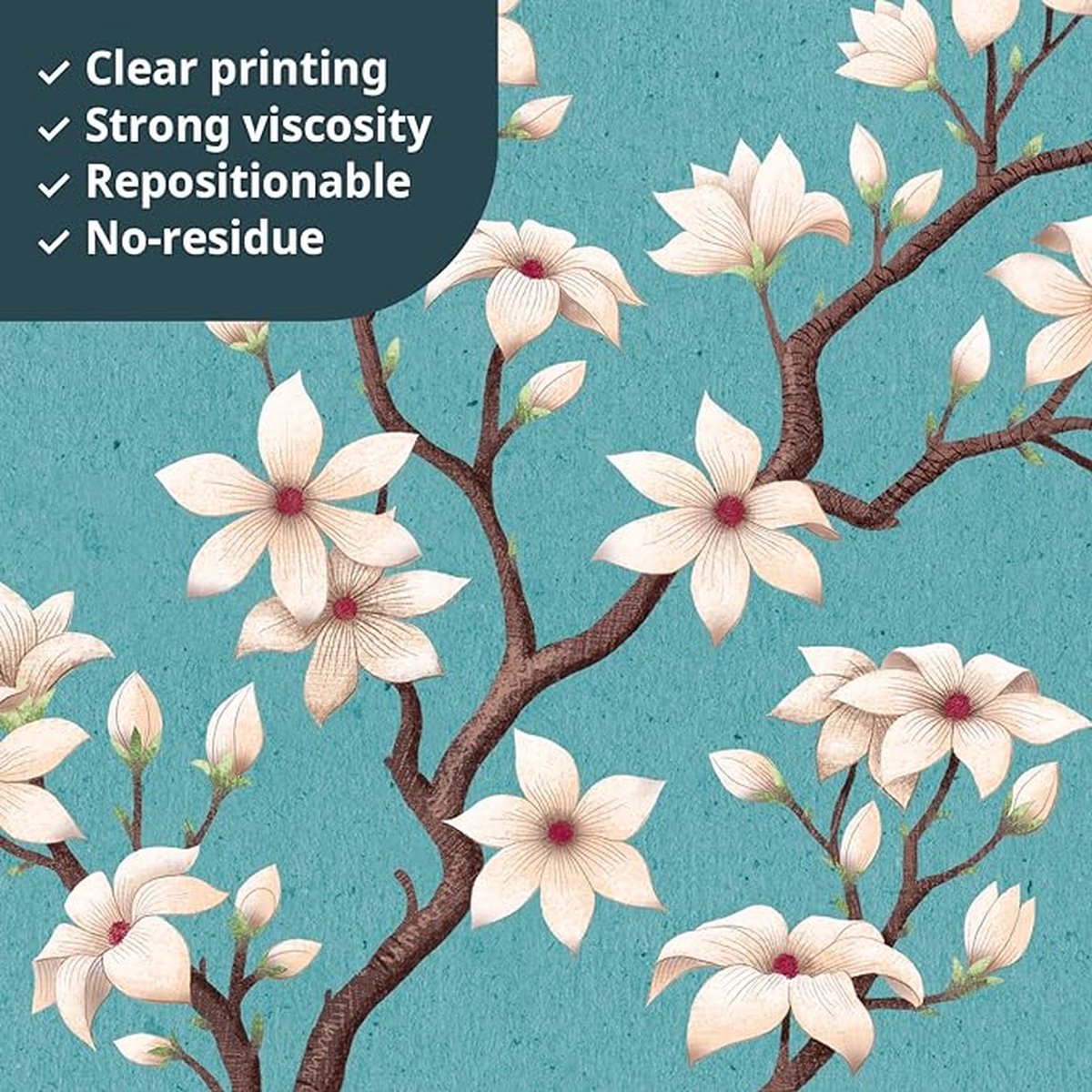 Sticker Mural Fleur Fleurs d'arbres de printemps volant - TenStickers