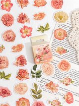 Rozen en Meer Bloemen Stickers - Set van 46 - Planner Agenda Stickers - Scrapbookdecoraties - Bujo Stickers - Geschikt voor Volwassenen en Kinderen