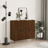 The Living Store Dressoir - Modern - Meubelen - Afmeting- 90 x 34 x 80 cm - Ken- Bruineiken