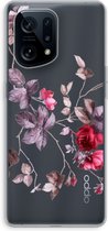 Case Company® - Hoesje geschikt voor Oppo Find X5 hoesje - Mooie bloemen - Soft Cover Telefoonhoesje - Bescherming aan alle Kanten en Schermrand