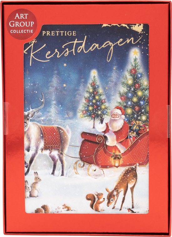 30 religieuze kerstkaarten met 15 verschillende ontwerpen en 30 kraftbruine enveloppen van gerecycled papier