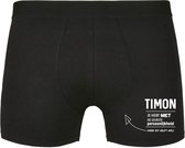 Timon, je hebt niet de leukste persoonlijkheid, maar dit helpt wel Heren Boxershort - relatie - vriend - onderbroek - grappig