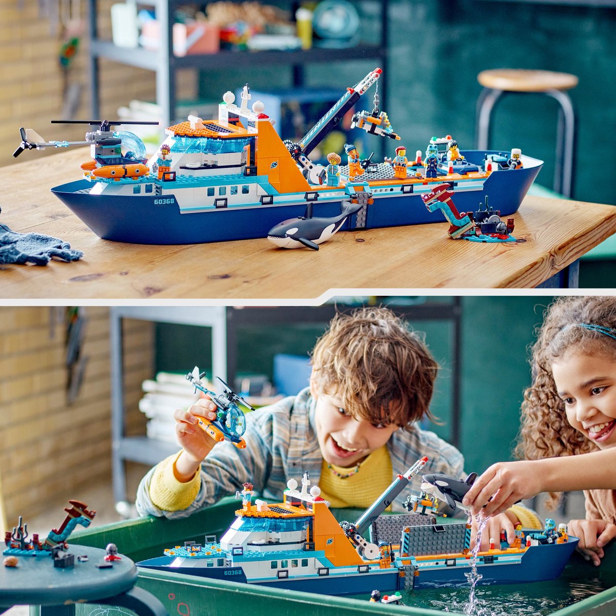 LEGO City Poolonderzoeksschip Groot Drijvend Boot Speelgoed Set voor Kinderen 7+ - 60368 — afbeelding 2