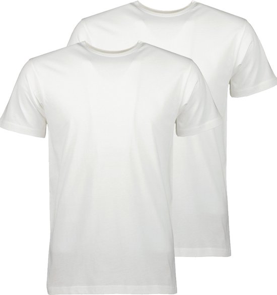 Jac Hensen 2 Pack T-shirt - Ronde Hals - Wit - 6XL Grote Maten