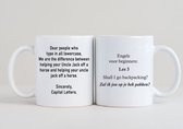 2 jolies tasses anglaises - langue - orthographe - drôle