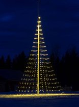 Mât de drapeau Montejaur Sapin de Noël LED 6 mètres - blanc chaud