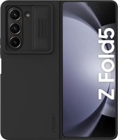 Nillkin CamShield Siliconen Hoesje voor de Samsung Galaxy Z Fold 5 - Back Cover met Camera Slider Zwart