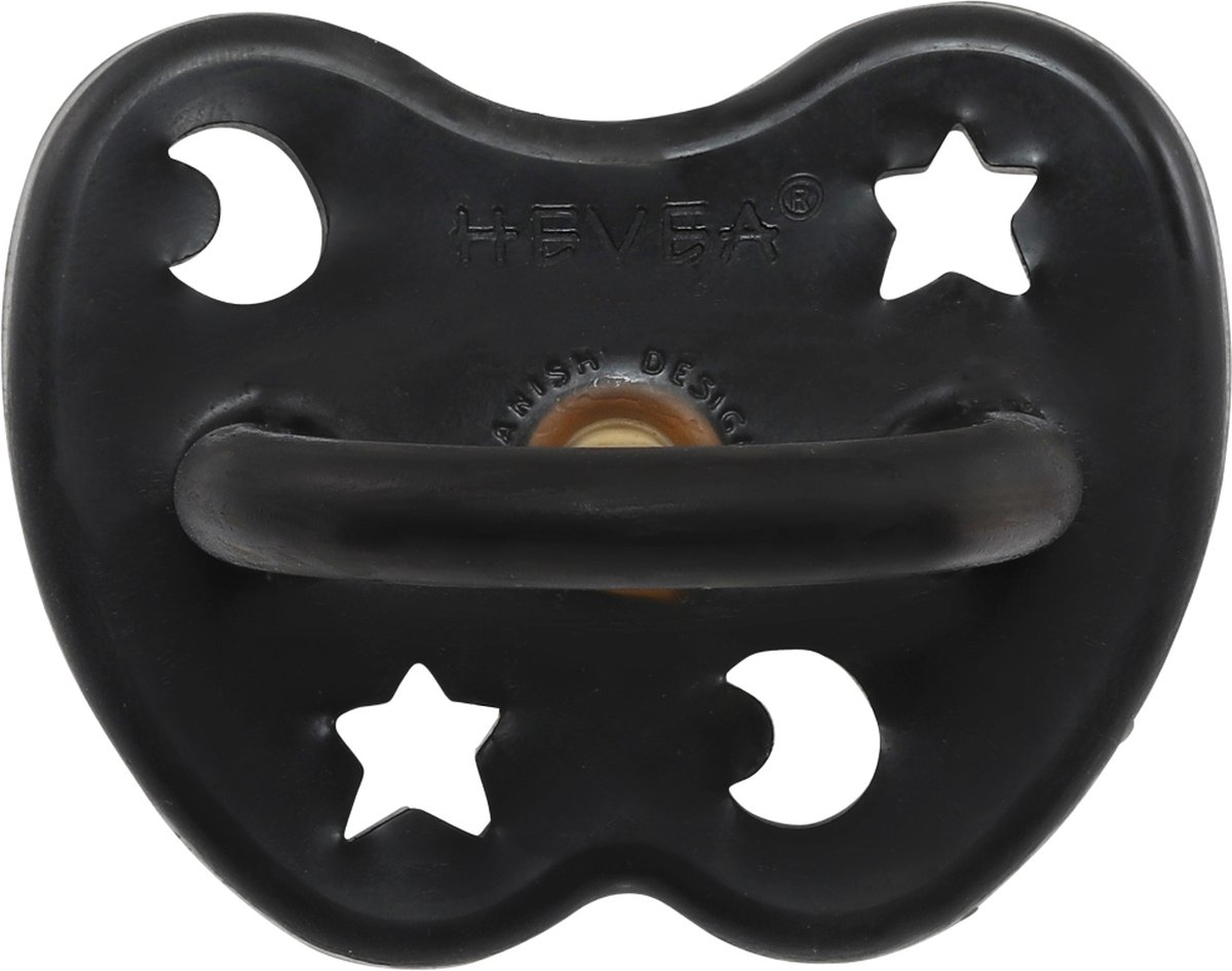 HEVEA - Fopspeen - Rond - Outer Space Black - 3-36 mnd - 100% natuurrubber