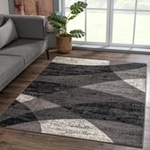 Vloerkleed vintage - moderne tapijten voor de woonkamer, laagpolig tapijt in zwart, Öko-Tex 100 gecertificeerd, afmetingen: 80 x 150 cm
