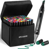 Stiften - Kleurmarkers - 80 Kleuren - Dual-tip - Dubbele Punten - Markerset - Graffiti-pennen - Sneldrogende markers