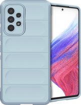 Coque Samsung Galaxy A53 Siliconen - Coque Arrière iMoshion EasyGrip - Bleu Clair