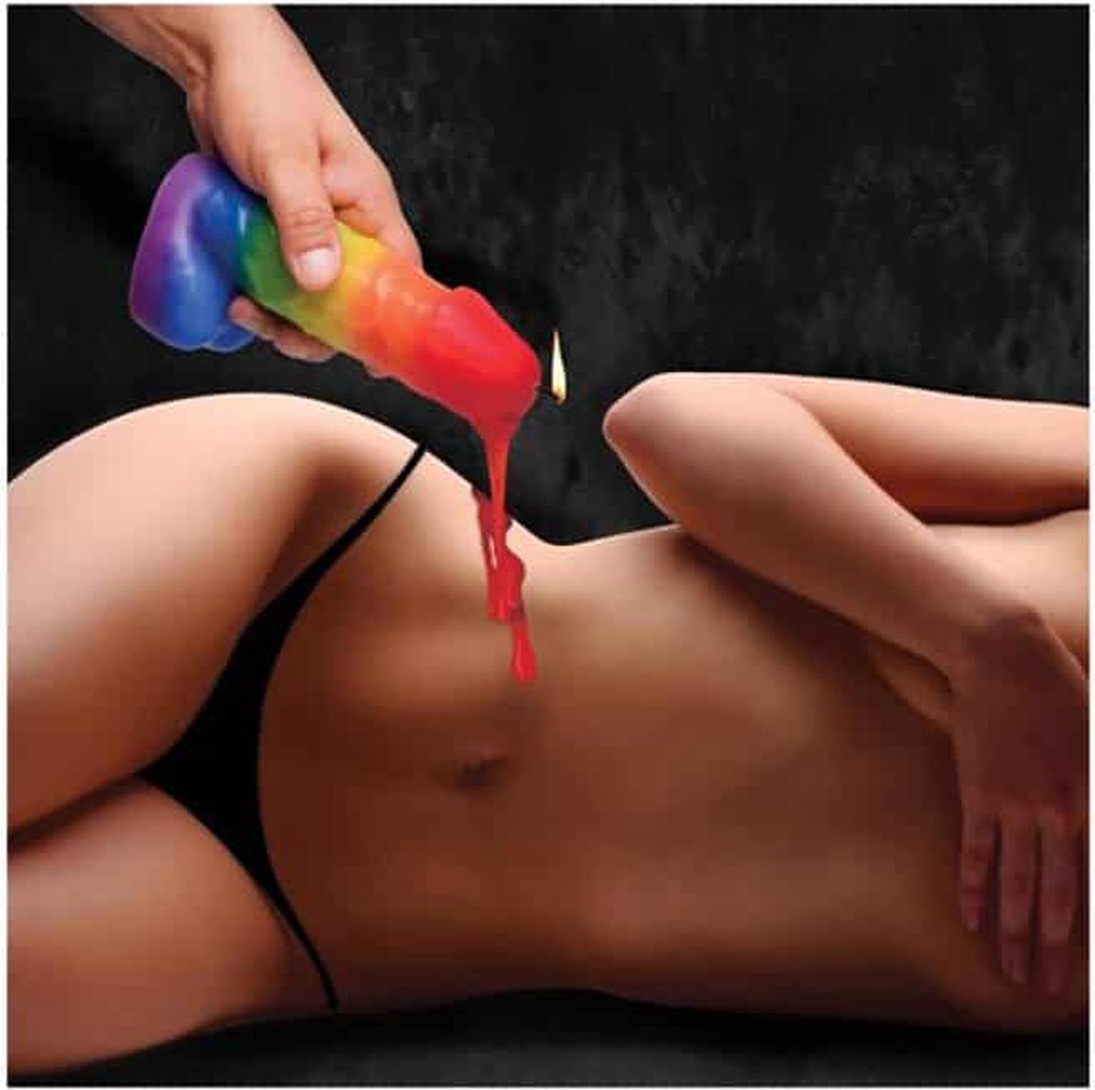 Goedkoopste Pride Pecker Druipkaars - Regenboog