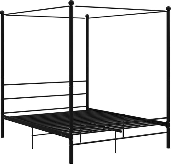 CIOURSTO Hemelbedframe - Metalen Lattenbodem van Dubbel Formaat Metalen