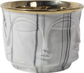 Pot de fleurs aspect marbre Klein – Vase à fleurs avec aspect marbre réaliste – Pot de fleurs élégant pour Fleurs – Pots de fleurs d'intérieur