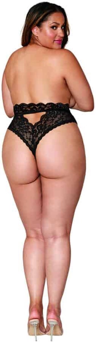 Dreamgirl (All) High Waisted Lace Panty black 1X