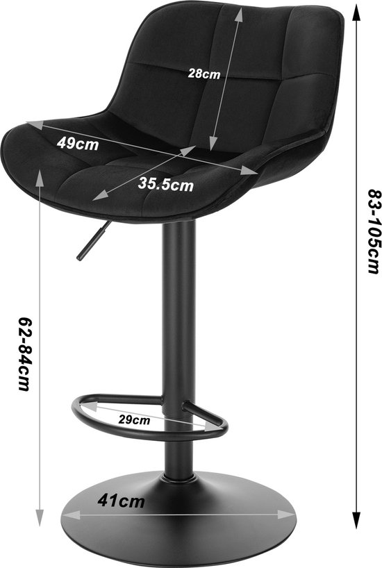 Barkrukken 2 Stuks Barkruk Set van 2 Luxe Barkrukken Met