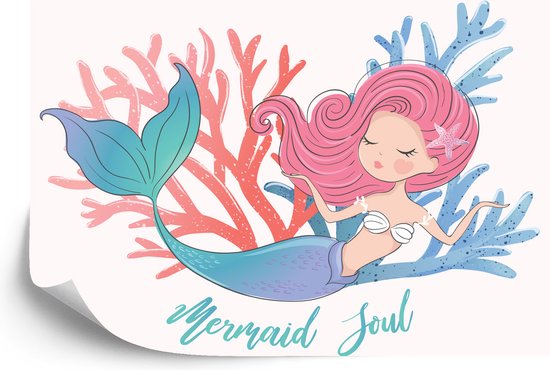 Papier peint photo Sirènes avec Plantes - Papier peint non tissé - 300 x 210 cm