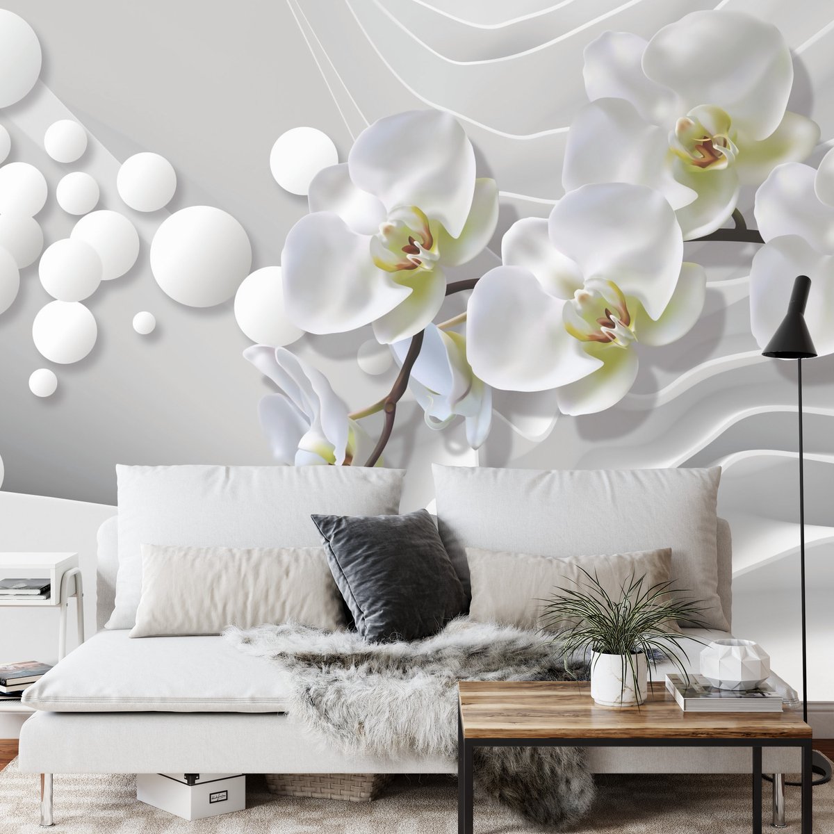 460cm X Papier peint photo - Papiers Peints - Orchidées Witte dans