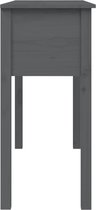 The Living Store Wandtafel Massief Grenenhout - 100 x 35 x 75 cm - Grijs