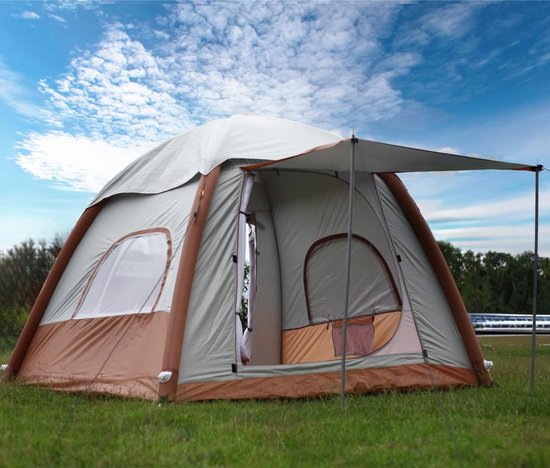 Tent - Camping - Kamperen - Opblaasbaar - Voor Volwassen - Regen Bestendig - Groot - ‎385 x 240 x 170 cm - 2-4 Personen