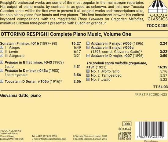 Complete Piano Music, Volume One