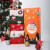 5 Stück Set Kerstsokken, Sokkenset, Sokken, Kerstcadeauset, Unisex Trendy Sokken, Christmas Sock Gift Set:100, Maat :36-41