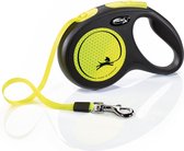 Flexi New Neon Tape - Laisse pour chien - Jaune / Noir - M - 5 m - (<25 kg)