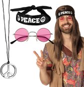 Boland - Set Peace deluxe - Volwassenen - Unisex - Hippie - 60's & 70's - Hippie & Flower Power