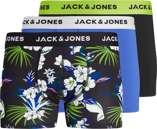 Jack&Jones Heren Flower Microfiber Trunks 3 Pack Multi XXL