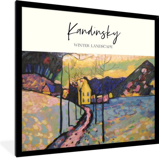 Fotolijst incl. Poster - Kunst - Winter landscape - Kandinsky - 40x40 cm - Posterlijst