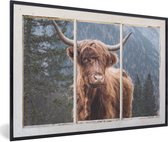 Affiche avec cadre Highlander écossais - Transparent - Vue - 90x60 cm