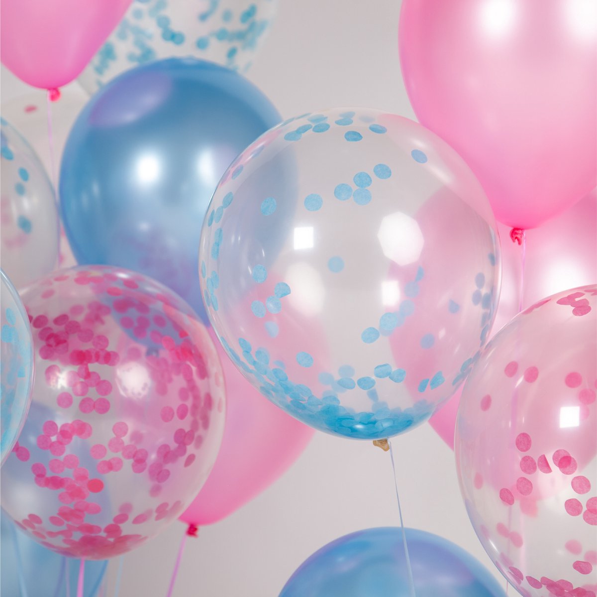 Fissaly 40 Stuks Gender Reveal Baby Shower Ballonnen - Decoratie Boy or Girl Party - Feestpakket Versiering – Geslachtsbepaling Jongen & Meisje – Zwangerschap Aankondiging — afbeelding 7