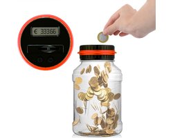 Digitale spaarpot met muntenteller - Geschikt voor alle Euromunten - 1.8L