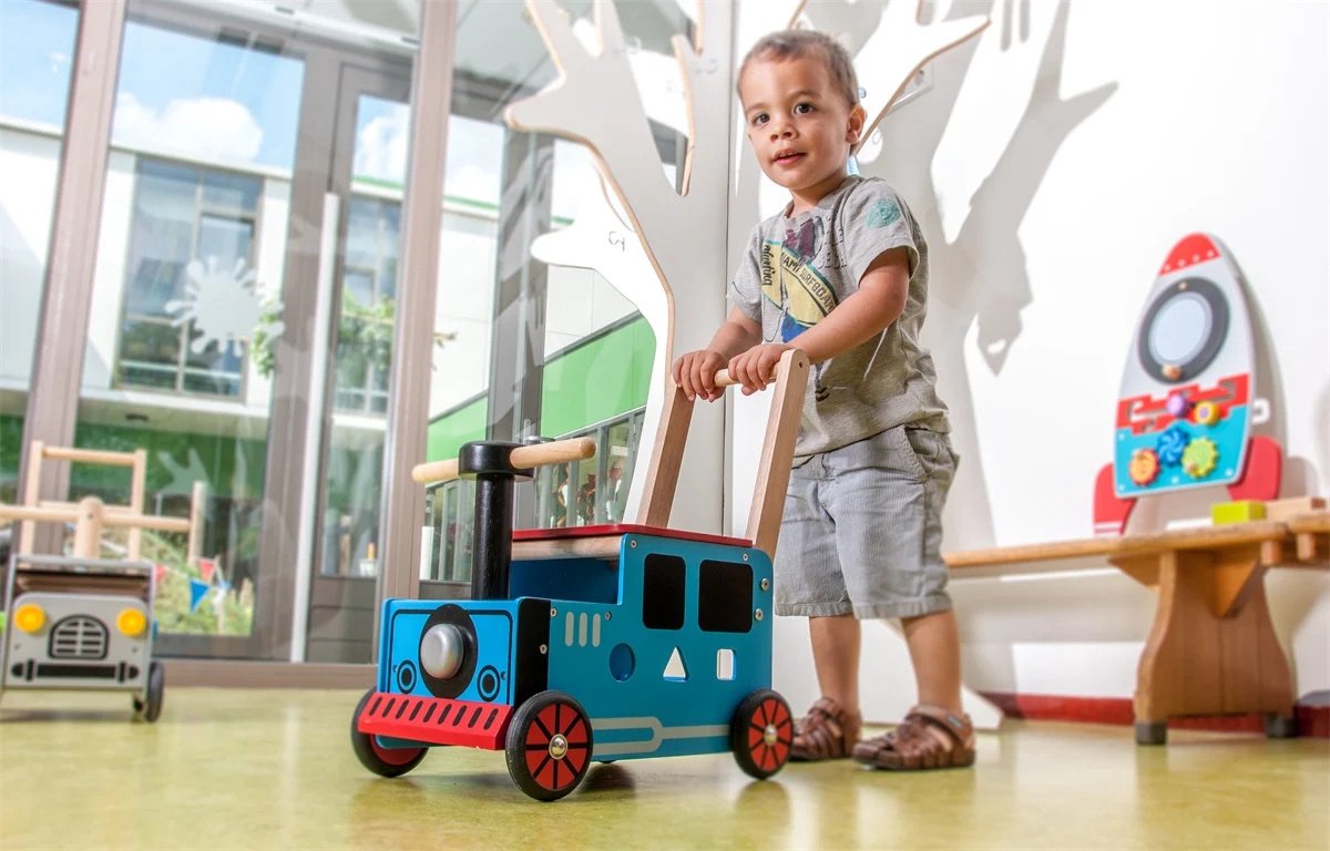 Loop/duwwagen trein Thomas Tank blauw — afbeelding 5