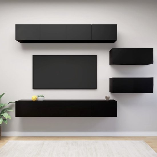 The Living Store Televisiemeubelset - Hangende tv-kasten - Meubelset - 100 x 30 x 30 cm - Ken- Stevig en duurzaam
