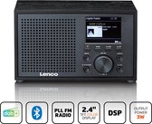 Lenco DAR-017BK - Radio DAB+/ FM compacte et élégante avec Bluetooth et boîtier en bois - Zwart