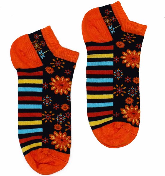 Hop Hare - Bamboe - Enkelsokken - Sneakersokken - Vrolijke Sokken - Mandala - Happy Socks - Unisex- maat 36 - 40