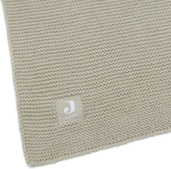 Jollein - Deken Wieg 75x100cm - Wiegdeken, Wiegdekentje, Dekentje Baby - Basic Knit - Olive Green van Jollein — afbeelding 3