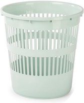 Plasticforte Afvalbak/vuilnisbak/kantoor prullenbak - plastic - mintgroen - 28 cm