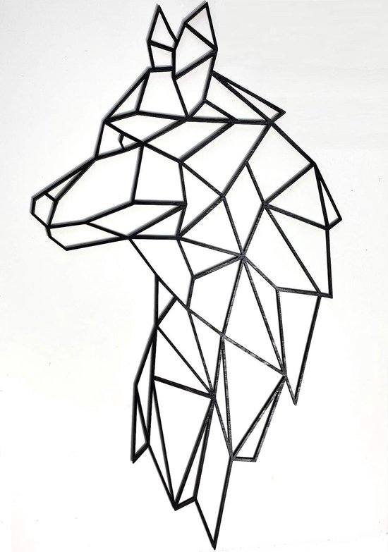 Kat geometrisch houten wanddecoratie – Muur Art