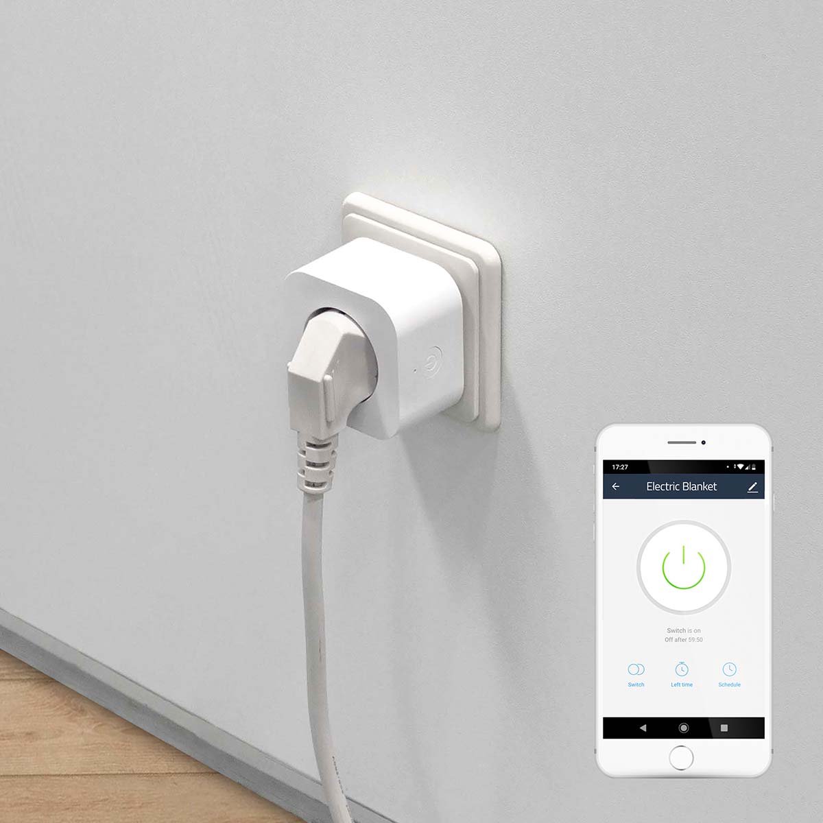 Slimme Stekker Wi-Fi 2500W met Randaarde Type F, Afstandsbediening via App, Spraakbediening, Wit - Afbeelding 4