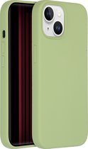 Accezz Hoesje Geschikt voor iPhone 15 Hoesje Siliconen - Accezz Liquid Silicone Backcover met Geschikt voor MagSafe - Groen