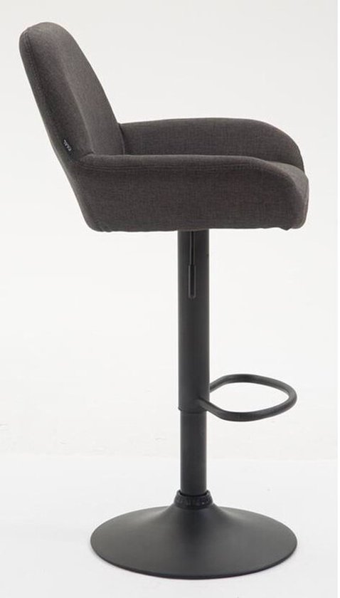 Tabouret de bar Clp Braga - Lot de 2 - Tissu - gris foncé