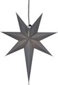 Star Trading "Ozen" - hangende kerstster - zwart - papier - B 55 cm - H 65 cm