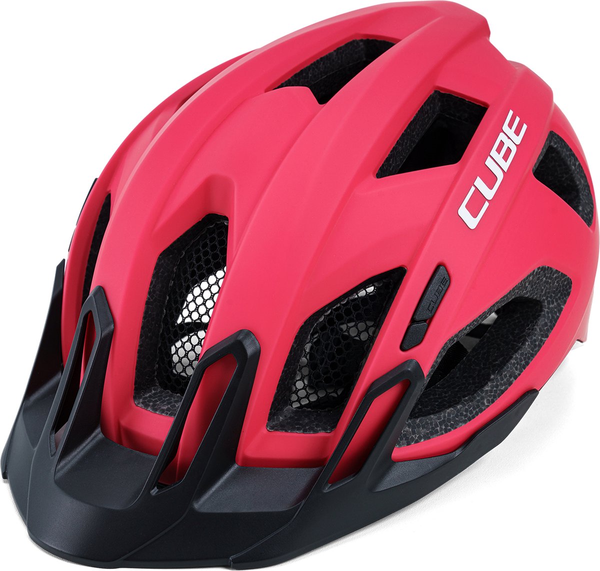 CUBE Fietshelm Quest - Racefiets helm - 15 Ventilatiegaten - SNAP 360 Fit System - Met LED-lamp - Verstelbaar - 57-62 cm - L - Matt Roze