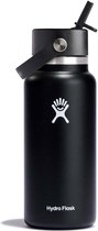 Hydro Flask Wide Mouth Flex Straw Cap Drinkfles (946 ml) - Black