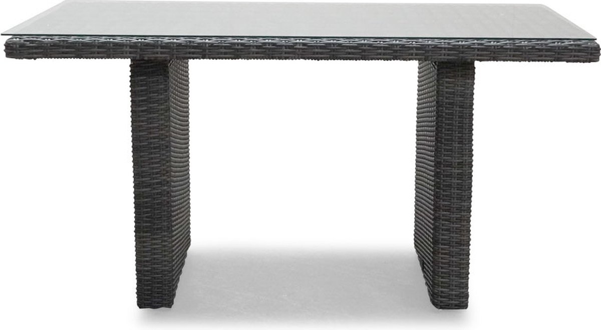 Denza Furniture Belfort stoel-bank loungeset 4-delig | wicker | verstelbaar | kobo grey (donkergrijs/donkerbruin) | 5 personen
