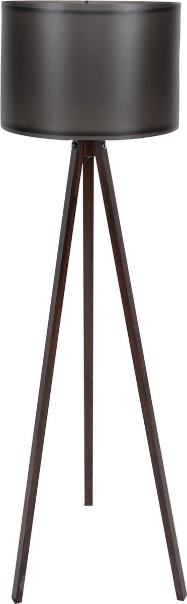 Verlichting - Vloerlamp Louisa - Zwart Walnoot MDF - Afmetingen 38x38x145cm