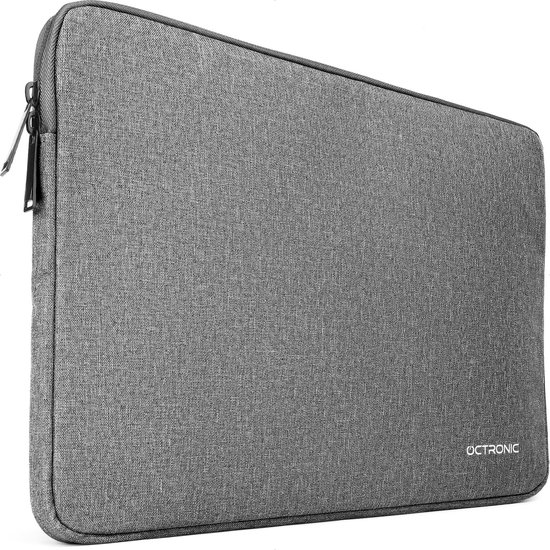 Laptophoes 15,6 inch - Laptop Sleeve, Tablet Hoes met kabel organizer etui - Donker Grijs - Octronic